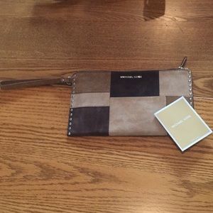 New Michael Kors suede clutch